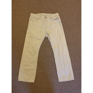 Levi's 514 Regular Straight Leg Jeans Mens Size 34x30 Cotton Beige Khakis